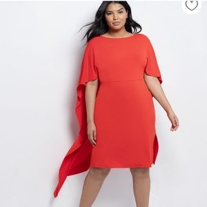 NWT ELOQUII 24W or 26W High Risk Red Cape Dress